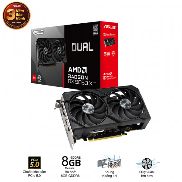 Card Màn Hình ASUS Dual Radeon RX 9060 XT 8G GDDR6 (DUAL-RX9060XT-8G)