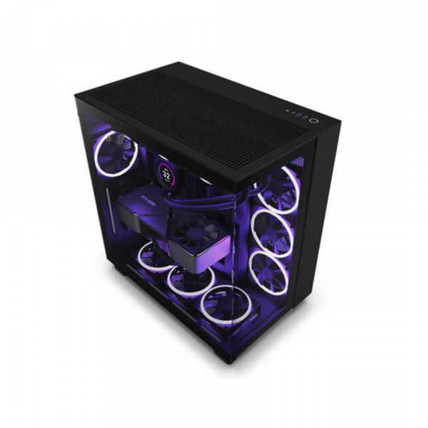 TNC Store Vỏ Case NZXT H9 Flow RGB Plus 2025 All Black CM-H92FB-P1