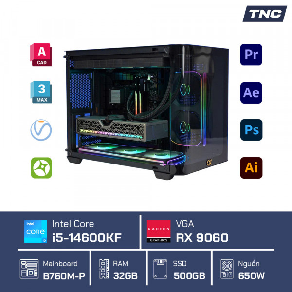 PC Đồ Hoạ Design 3D - Core i5 14600KF/ 32GB/ RX 9060 XT