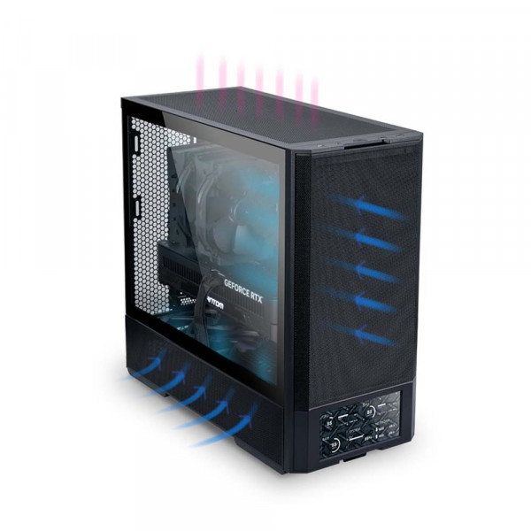 TNC Store Vỏ Case Lian Li LANCOOL Digital 207DX Black LAN207DX
