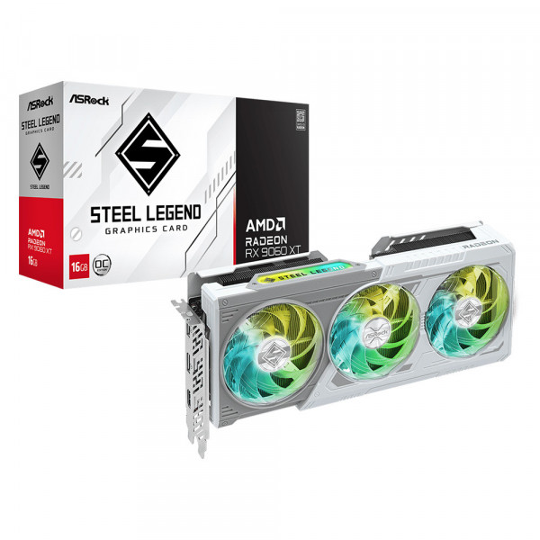Card Màn Hình Asrock AMD Radeon RX 9060 XT Steel Legend 16GB OC