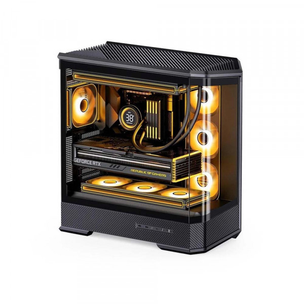 Vỏ Case Jonsbo D400 Black (Mid Tower/ ATX/ Đen)