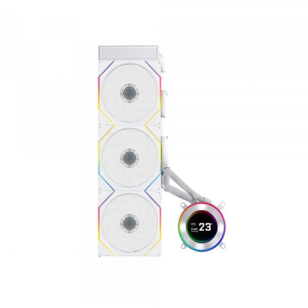 TNC Store Tản Nhiệt Nước Lian Li Hydroshift II LCD-C 360TL Wireless Fan White (GHS2LCD36TW)