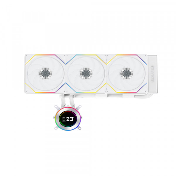TNC Store Tản Nhiệt Nước Lian Li Hydroshift II LCD-C 360TL Wireless Fan White (GHS2LCD36TW)