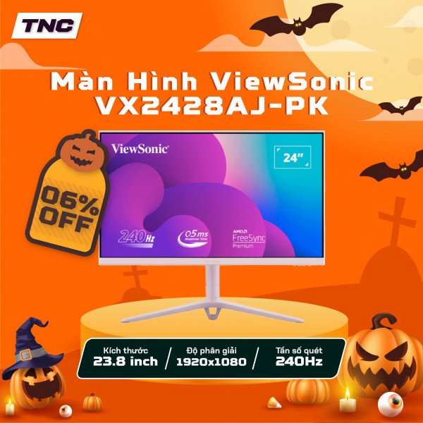 Màn Hình ViewSonic VX2428AJ-PK 23.8 Inch/ FHD/ IPS/ 240Hz/ 0.5ms/ loa