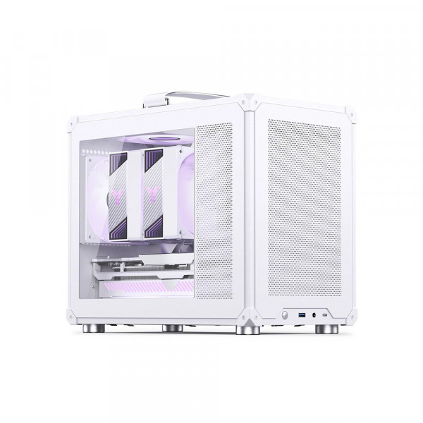 Vỏ Case Jonsbo C6 Max White (Mini Tower/ M-ATX/ Trắng)