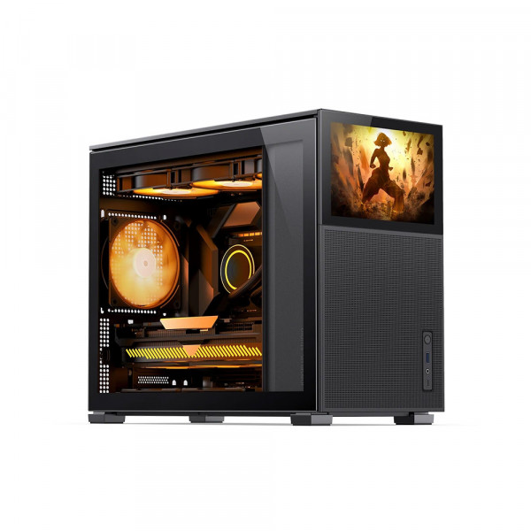 Vỏ Case Jonsbo D31 MESH SC Black (Mini Tower/ Đen/ Màn Hình Phụ 8'')