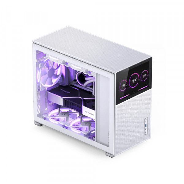 TNC Store Vỏ Case Jonsbo D31 MESH SC White (Mini Tower/ Trắng/ Màn Hình Phụ 8'')
