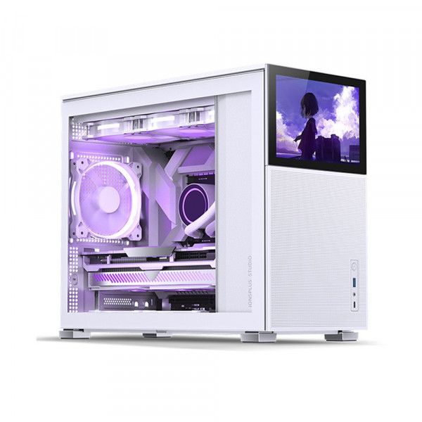 TNC Store Vỏ Case Jonsbo D31 MESH SC White (Mini Tower/ Trắng/ Màn Hình Phụ 8'')