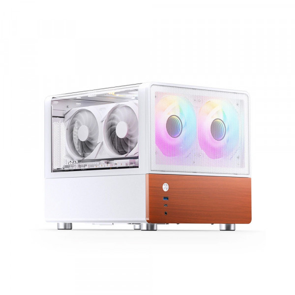 Vỏ Case Jonsbo V12 White (Mini Tower/ M-ATX/ Trắng)
