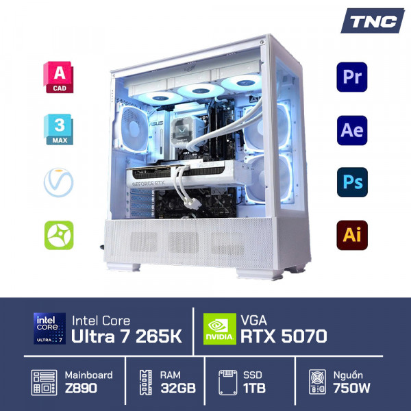 PC Đồ Họa Render 3D - Core Ultra 7 265K/ 32GB/ RTX 5070
