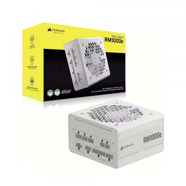 Nguồn Corsair RM1000e White ATX 3.1 Cybenetics Gold - Full Modul (CP-9020294-NA)
