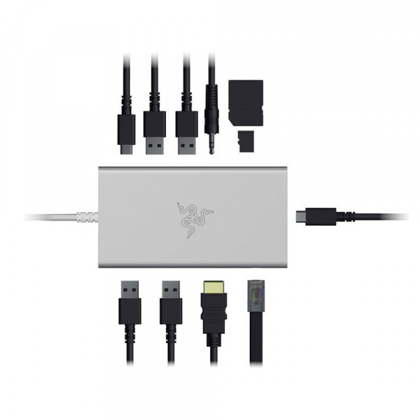 TNC Store Thiết Bị Chuyển Đổi Razer USB-C Dock 11 in 1 Multiport Adapter - Mercury (RC21-02250200-R3M1)
