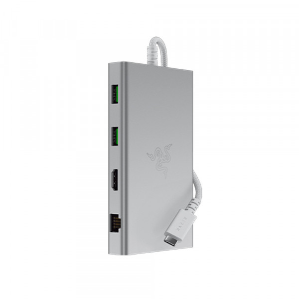 Thiết Bị Chuyển Đổi Razer USB-C Dock 11 in 1 Multiport Adapter - Mercury (RC21-02250200-R3M1)