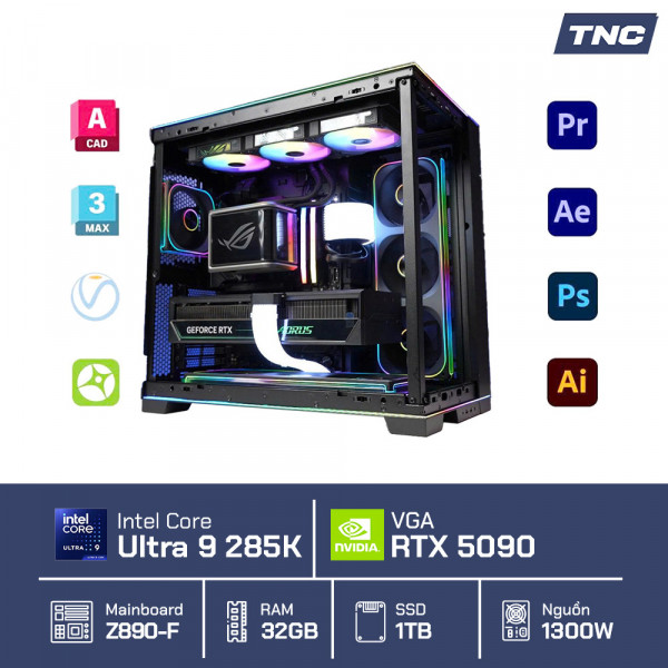 PC Đồ Họa Render 3D - Core Ultra 9 285K/ 32GB/ RTX 5090