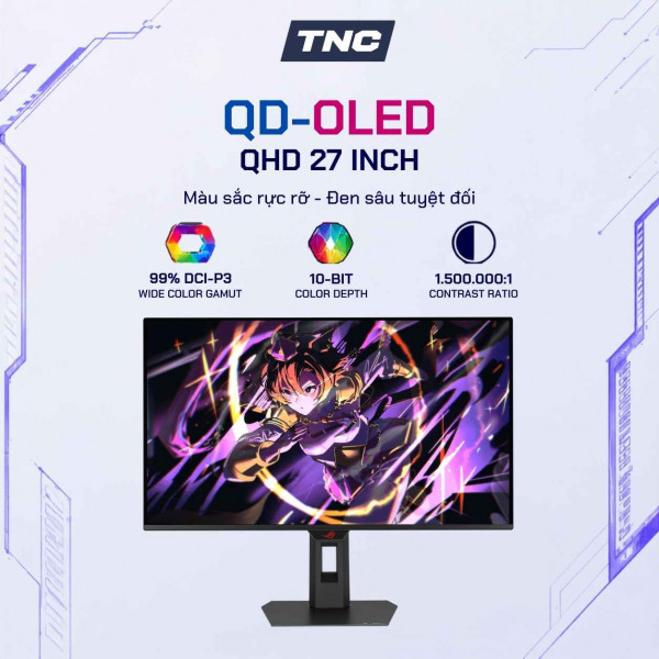 Màn Hình Gaming Asus ROG Strix OLED XG27ACDMS 27 Inch/ QHD/ QD-OLED/ 280Hz/ 0.03ms
