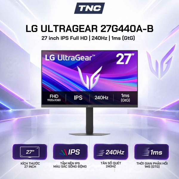 Màn Hình Gaming LG UltraGear G4 27G440A-B 27 Inch/ IPS/ FHD/ 240Hz/ 1ms
