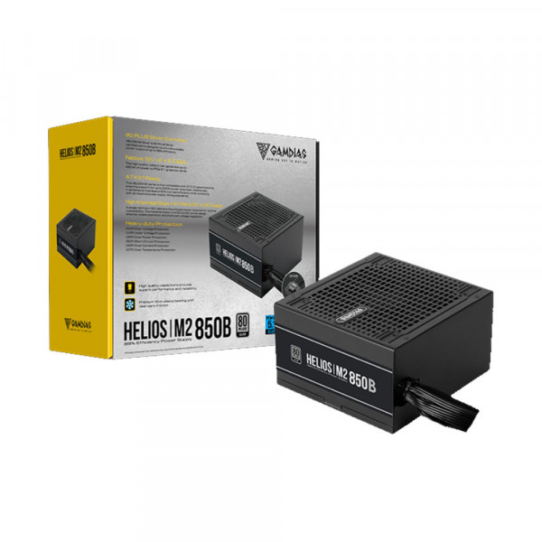 Nguồn Máy Tính Gamdias HELIOS M2-850B 850W Black - 80 Plus Silver