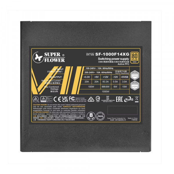 TNC Store Nguồn Máy Tính Super Flower LEADEX VII XG 1000W ATX 3.1 (SF-1000F14XG-BK)