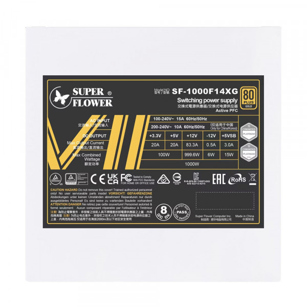 TNC Store Nguồn Máy Tính Super Flower LEADEX VII XG 1000W ATX 3.1 White