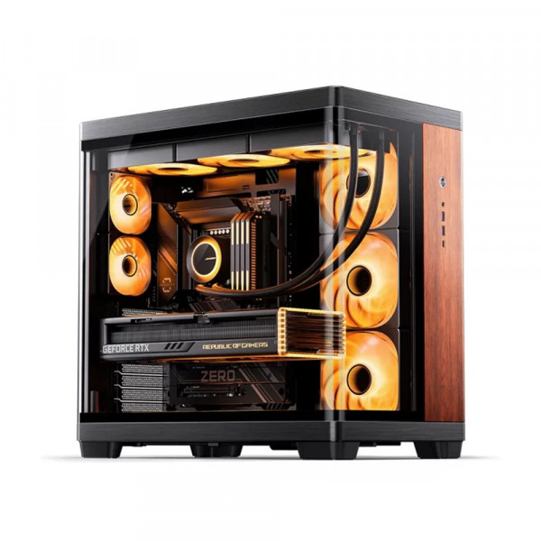 Vỏ Case Jonsbo TK-4 Wood Black ( Mid Tower/ Màu Đen)