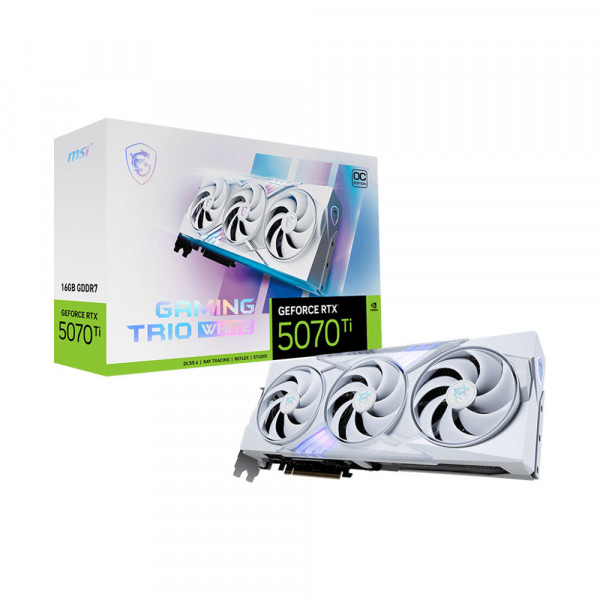 Card Màn Hình MSI Geforce RTX 5070 Ti 16GB Gaming Trio OC White (G507T-16GTCW)
