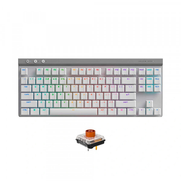 Bàn Phím Cơ Logitech G515 Lightspeed TKL Wireless White (920-012581)
