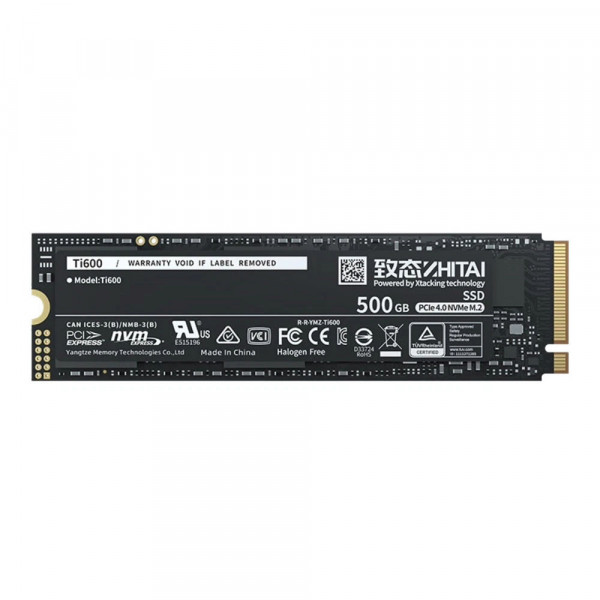 Ổ Cứng SSD ZHITAI Ti600 500GB PCIe 4.0 NVMe (Đọc 7000MB/s Ghi 6000MB/s)