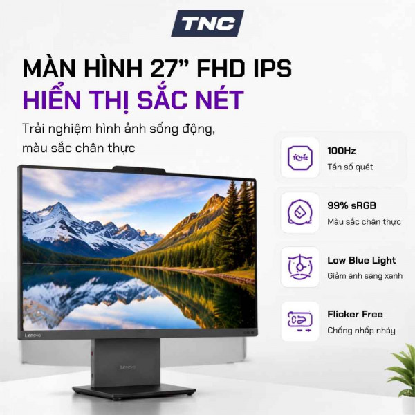 TNC Store Máy Tính Để Bàn All in One Lenovo ThinkCentre Neo 50a 27 Gen5 (12SA005XVA)
