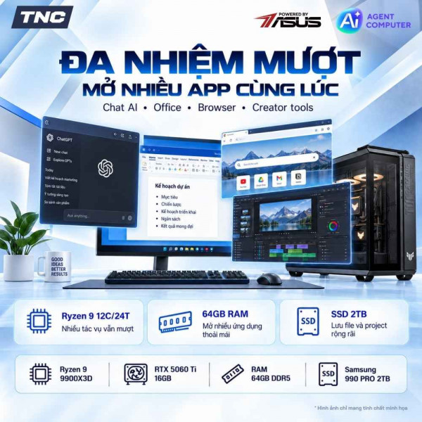 TNC Store PC Agent Everyday AI - Powered by ASUS
