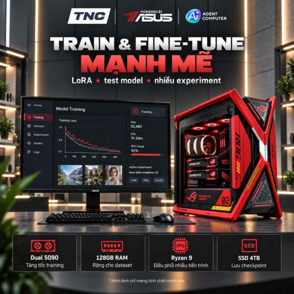 TNC Store PC Agent AI Lab Ryzen 9 - Powered by ASUS