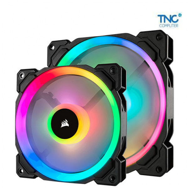 Quạt Tản Nhiệt Corsair LL140 RGB 140mm With Lighting Node PRO (Pack 2 Fan+Hub)