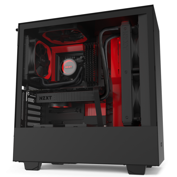 Vỏ Case NZXT H510i Matte Black Red