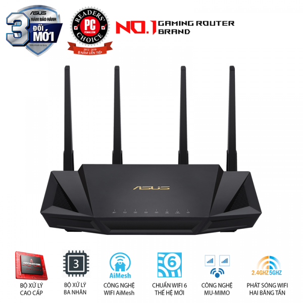 Router Wifi AX3000 Asus RT-AX58U 