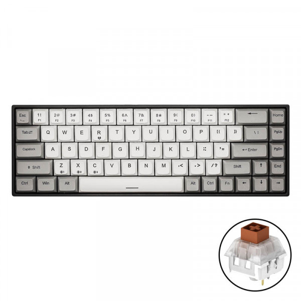 Bàn Phím Bluetooth E-Dra EK368W - Kailhbox Brown Switch