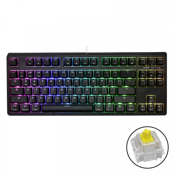 Bàn phím cơ E-DRA EK387W RGB Wireless Gateron Yellow switch