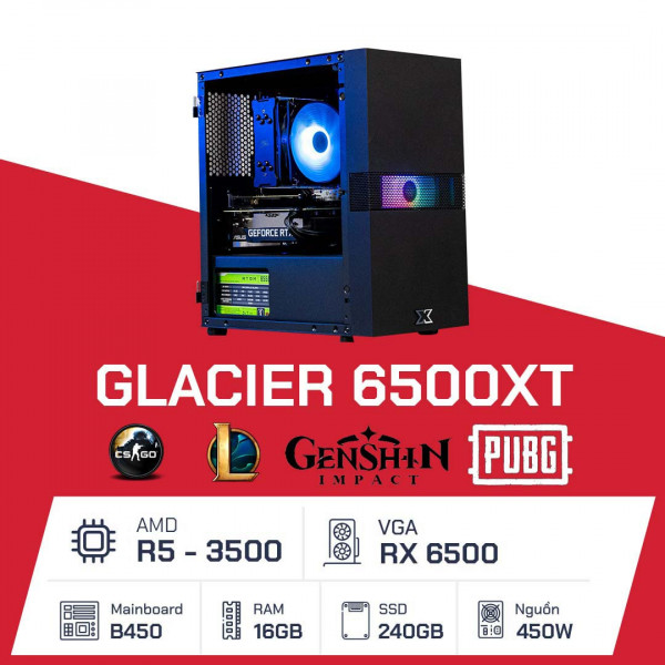 Glacier 6500XT-02 (R5 3500/ B450/ 16GB/ 240GB/ RX 6500XT/ 450W)