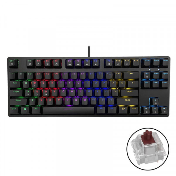 Bàn Phím Cơ E-Dra EK387L - Huano Brown Switch