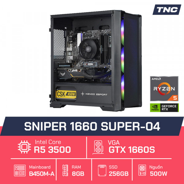 Sniper 1660 Super-04 (R5 3500/ B450/ 8GB/ 120GB/ GTX 1660 Super/ 450W)