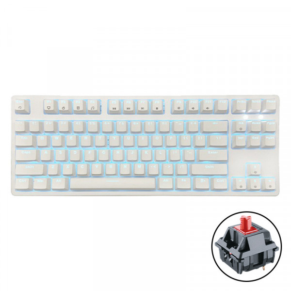 Bàn phím cơ E-DRA EK387L White Red Switch