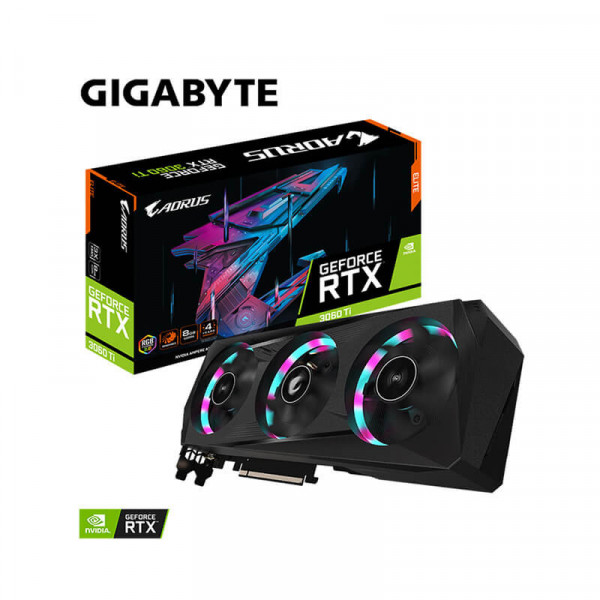 Card Màn Hình Gigabyte Aorus Geforce RTX 3060 Ti ELITE 8GD-V2 ( Cũ - Like New )