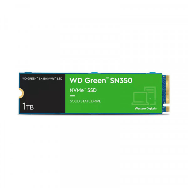 Ổ cứng SSD WD SN350 Green 1TB M.2 2280 PCIe NVMe 3x4 (Đọc 3200MB/s - Ghi 2500MB/s) - (WDS100T3G0C)