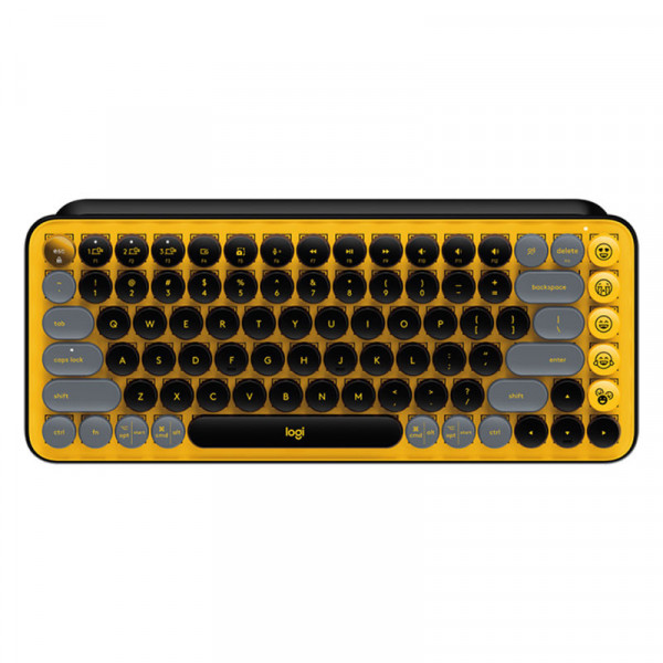 Bàn phím không dây Logitech Pop Keys Blast Yellow (USB/Bluetooth/Vàng-Đen)