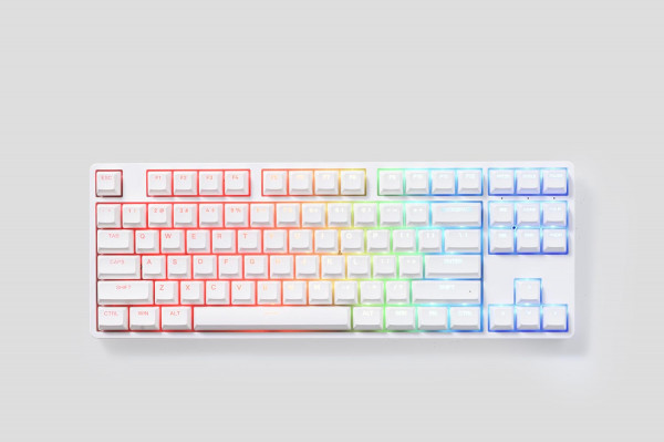 Bàn phím AKKO 5087 RGB ASA - White (AKKO CS switch - Jelly Pink)