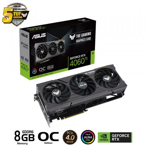 Card Màn Hình ASUS TUF Gaming GeForce RTX 4060 Ti 8GB GDDR6 OC Edition