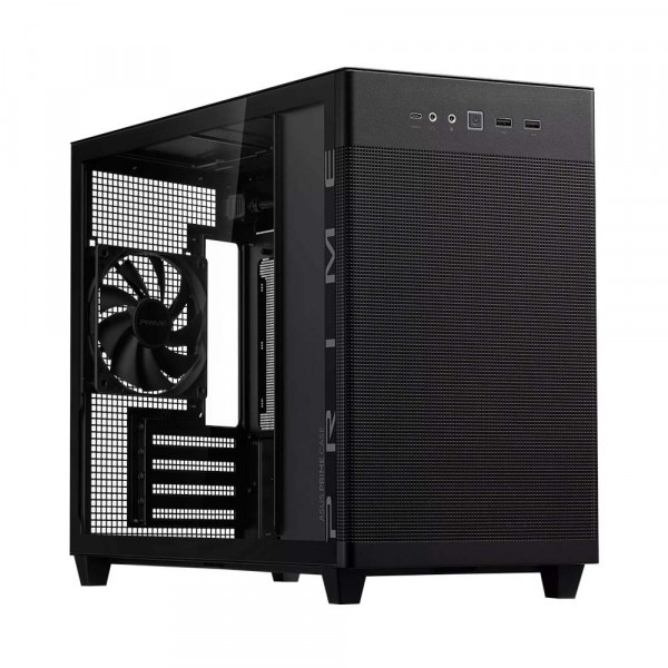 Vỏ Case ASUS Prime AP201 Tempered Glass M-ATX Black