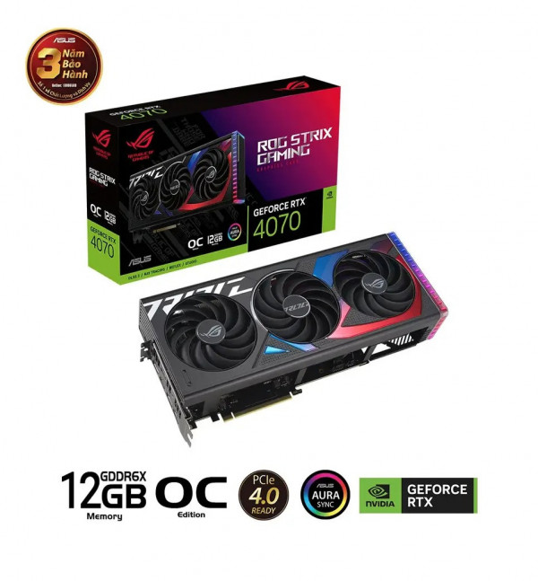 Card Màn Hình Asus ROG Strix GeForce RTX 4070 12GB GDDR6X OC Edition