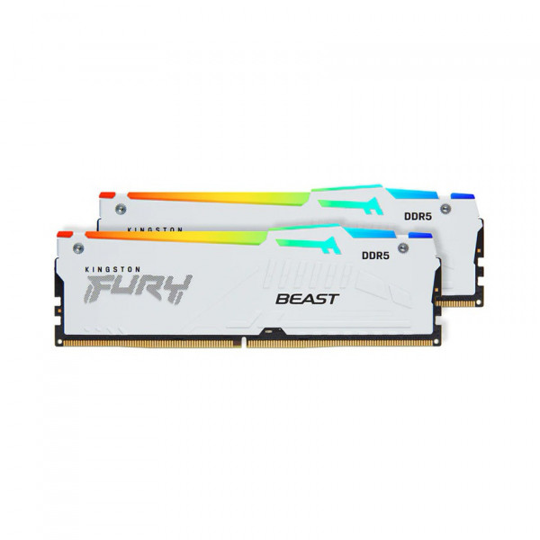 Ram Kingston FURY Beast RGB White 32GB (2x16GB) DDR5 bus 5600Mhz (KF556C40BWAK2-32)