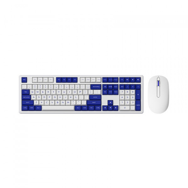 Bộ bàn phím chuột không dây AKKO MX108 Blue on White