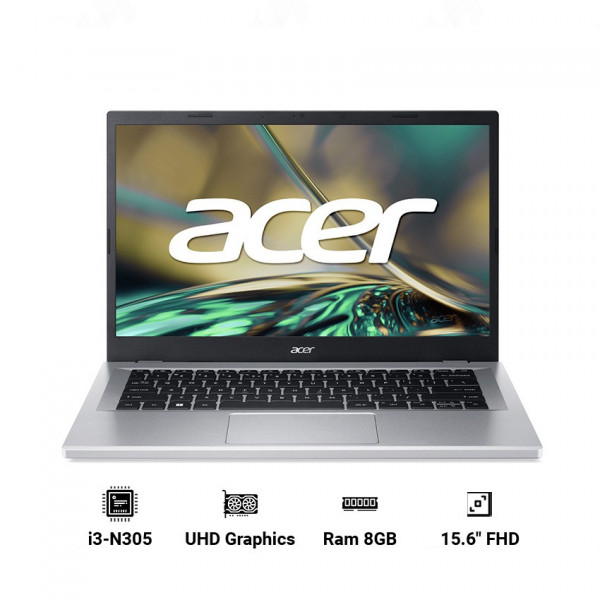 Laptop Acer Aspire 3 A315-510P-34XZ Core i3 / 8GB / SSD 512GB / 15.6'' FHD / Win 11 / Silver